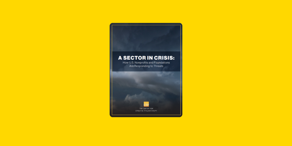 Etude CEP philanthropy US secteur en crise