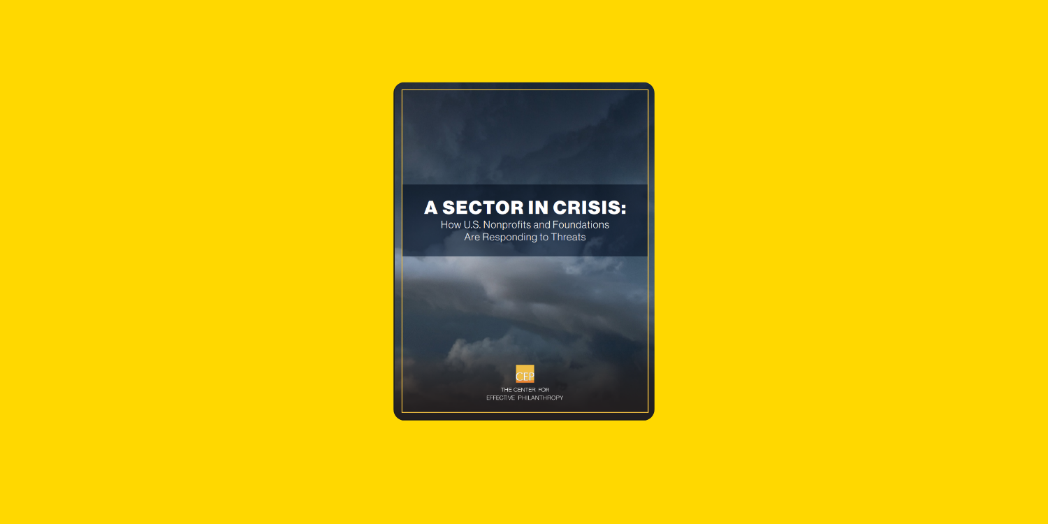 Etude CEP philanthropy US secteur en crise